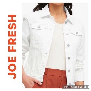 JOE FRESH White Denim Jacket Size L 🌷🌷